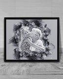 Grandma Gift Photo Black & White Canvas, Mother's Day Birthday Gift For Grandma, Grandma Portrait, Mother's Day Gift, Gift For Grandma, Custom Any Photo Portrait, Framed Canvas