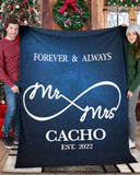 Personalized Mr & Mrs Gift, Couple Gift, Engaged Gift, Gift For Her, Gift For Him, Wedding Gift Premium Blanket