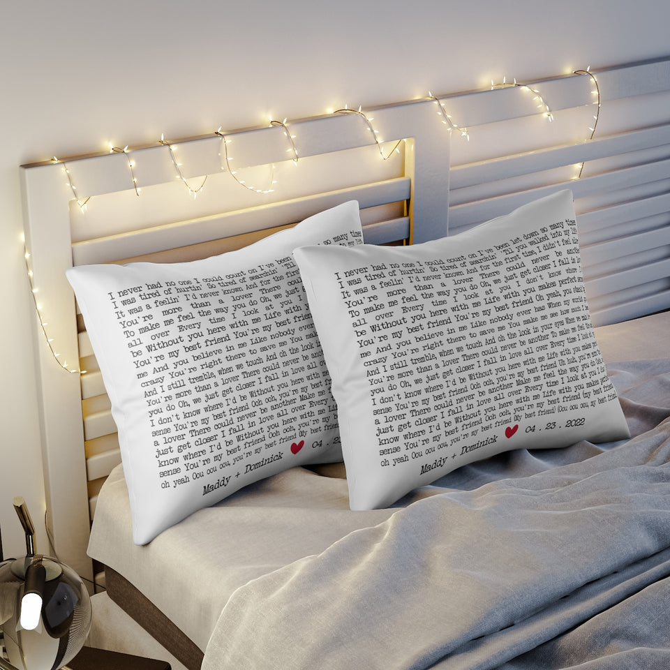 Personalized Song Lyric Pillow, Custom Song Lyrics Pillow, Wedding Song Pillow, Wedding Song Gift, Wedding Anniversary Gift, Gift For Wife