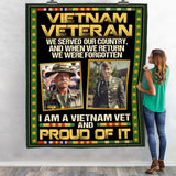 Personalized Photo Vietnam Veteran Fleece Blanket - Gift For Vietnam Veteran