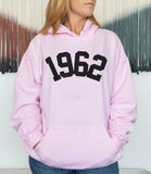 Custom Year 61st Birthday Hoodie, 1962 Birthday Year Number Hoodie for Women - GreatestCustom