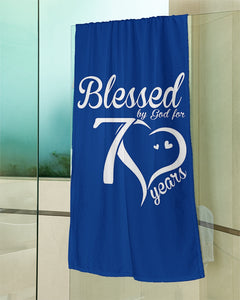 Blessed By God for 70 Years, 70th Birthday Beach Towels , 70th Birthday Gifts Ideas , 70th Birthday Bifts For Women , 70th Birthday Bifts For Her, Bath Towels