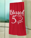 50th Birthday Beach Towels , 50th Birthday Gifts Ideas , 50th Birthday Bifts For Women , 50th Birthday Bifts For Her, Bath Towels