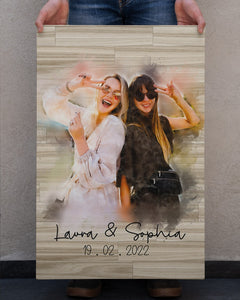 Bestie Gift, Best Friends Gift, Birthday Gifts for Best Friend, BFF Gift, To My Bestie Premium Canvas