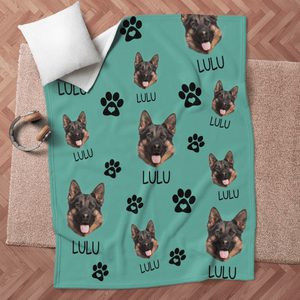 Custom Pet Photo blanket, Any Pet Photo Blanket, Dog Mom Gift, Dog Grandma Gift