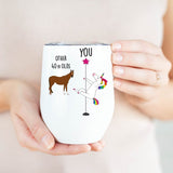 40th Birthday Gift For Women, Unicorn Pole Dancer, Other 40 Year Olds You, Funny Birthday Friend Gift, Wine Tumbler Cup