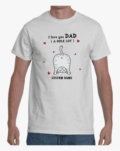 I Love You Dad Cat Custom Shirt, Personalized Shirt For Cat Lovers, Father's Day Gift Shirt