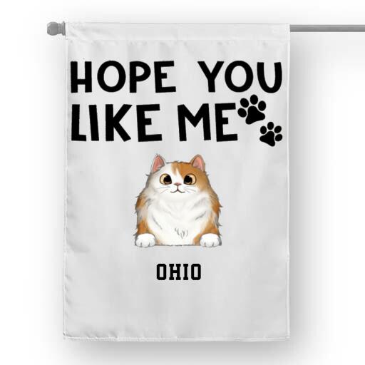 Hope You Like Us Personalized Cat Decorative Garden Flags