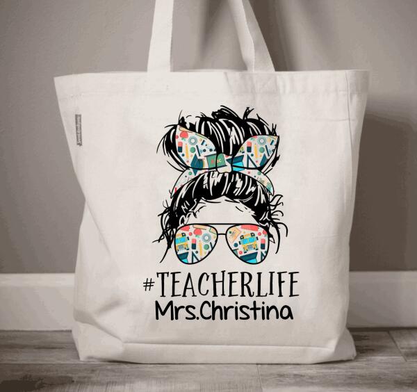 Teacher Life Tote Bag, Teacher Gift, Teacher Life, Cute Women Teacher Tote Bag, Trendy Teacher Tote Bag, Gifts For Teacher