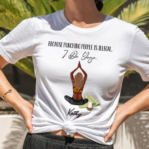 Personalized Yoga Gift for Her Shirt, Custom Yoga Shirt Gift, Funny Yoga Quote