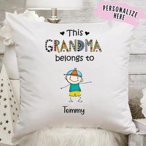 This Grandma Belongs To Personalized Pillow, Mom Gifts, Grandma Gift, Mom Pillow, Grandma Pillow, Family Gift