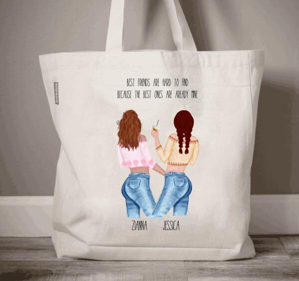 Personalized Best Friend Tote Bag, Friendship Quote, Sister Gift, Best Friend Gift, Birthday Gift For Her