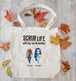 Personalized Nurse Scrub Life Tote Bag, Nurse Life Gift, Nurse Bag, Nurse Gift, Nursing Gift Tote Bag
