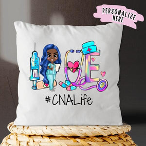 Personalized Nurse Life Love Pillow, Nurse Pillow, Nurse Life Gift, Nurse Gift Idea, CNA Nurse Gifts, Birthday Nurse Ideas