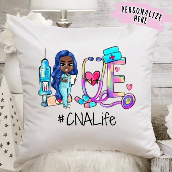 Personalized Nurse Life Love Pillow, Nurse Pillow, Nurse Life Gift, Nurse Gift Idea, CNA Nurse Gifts, Birthday Nurse Ideas