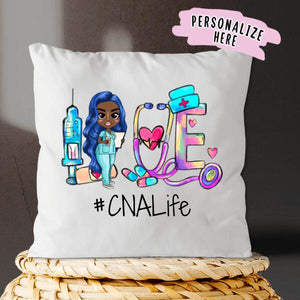 Personalized Nurse Life Love Pillow, Nurse Pillow, Nurse Life Gift, Nurse Gift Idea, CNA Nurse Gifts, Birthday Nurse Ideas