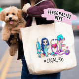 Personalized Nurse Life Love Tote Bag, Nurse Tote Bag, Nurse Gift, Nursing Gift, CNA Nurse, Birthday Nurse Gift Ideas