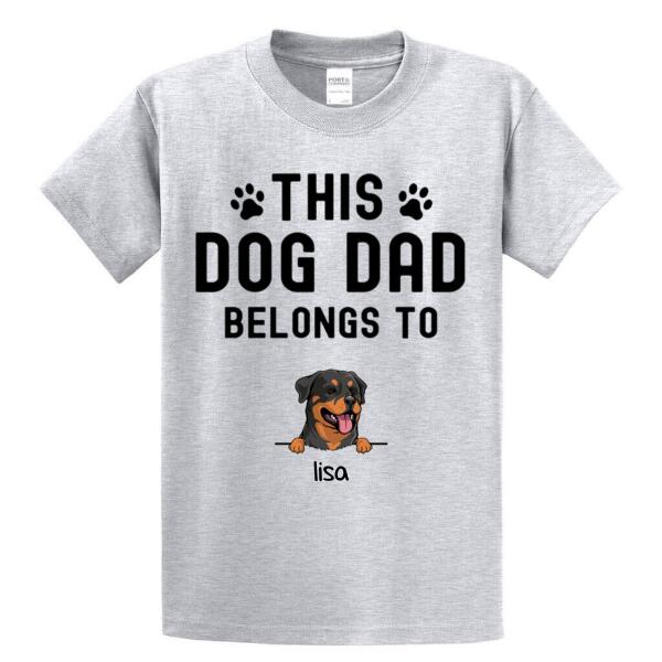 This Dog Dad Belongs To, Personalized Dogs Premium Shirt, Gifts for Dog Lovers, Father's Day gift