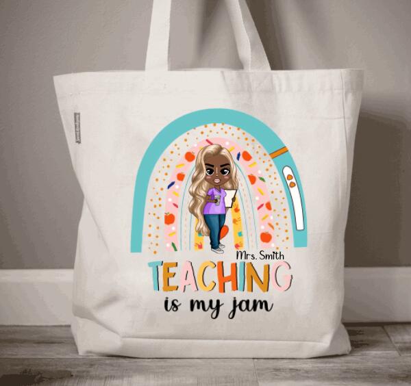 Personalized Teacher Back To School Tote Bag, Teacher Gift, Teacher Tote Bag, Back To School Gift