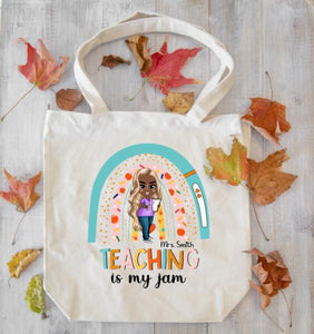 Personalized Teacher Back To School Tote Bag, Teacher Gift, Teacher Tote Bag, Back To School Gift