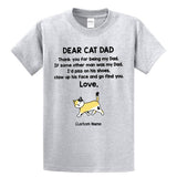 Dear Cat Dad Personalized Cat Dad  Premium Shirt, Father's Day Gift Custom Shirt, To Daddy gift, To Dad gift Shirt
