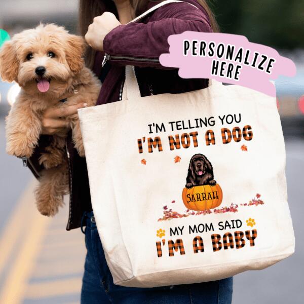 Personalized Dog Mom Halloween Premium Tote bag, Gift For Dog Lovers, Halloween Gift, Gift For Mom, Gift For Her