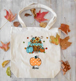 Personalized Mom Halloween Premium Tote Bag, Halloween Pumpkins Gift, Gift For Mom, Gift For Her