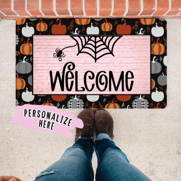 Welcome Spiderweb Door Mat,Funny Halloween Doormat, Halloween Gift, Welcome Mat, Halloween Decor,Funny Door Mat, Home Doormat, Halloween Mat