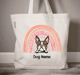 Personalized Rainbow Dog Premium Tote Bag, Gift For Dog Lovers Fall Halloween