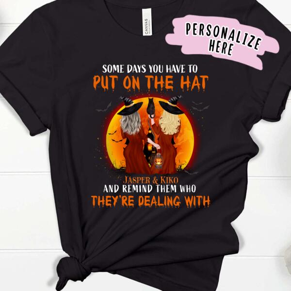 Personalized Halloween Witches Friends Premium Shirt, Halloween Witches Sister Shirt