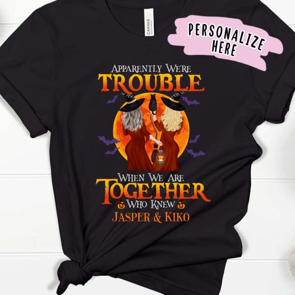 Personalized Halloween Witches Friends Premium Shirt, Halloween Witches Sisters Shirt