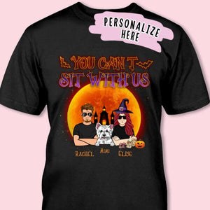 Personalized Dog Family Halloween Shirt, You Can't Sit With Us Shirt, Couple Halloween Shirt, Gift For Dog Lover