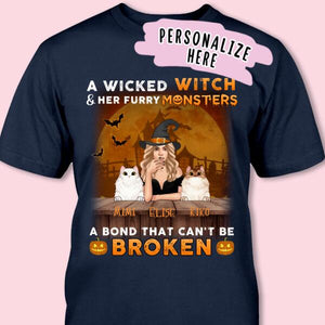 Personalized Cat Mom Halloween Premium Shirt, Gift For Cat Lovers