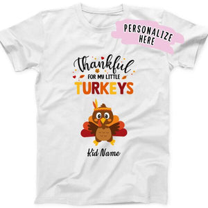 Personalized Turkey Halloween Premium Shirt, Mom Grandma Turkey Kid Custom, Halloween Gift Party