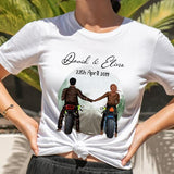 Personalized Riding Motocycle Shirt, Couple Gift, Anniversary Gift, Personalised Couples Print, Boyfriend Gift, Girlfriend Gift