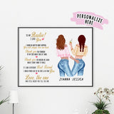 Personalized Best Friend Letter Premium Poster Print, To My Bestie Gift, Sister Gift