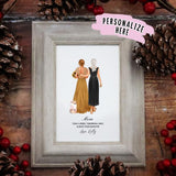 Custom Mom Of the Bride Poster Print, Family Wedding Print Gift, Family Gift