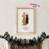 Custom Mom Of the Bride Poster Print, Family Wedding Print Gift, Family Gift