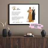 Personalized Custom Mother of the Bride Gift Poster, Next Day Mother of the Bride Poem Print, Family Gift