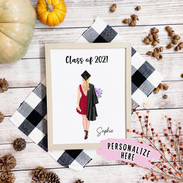 Graduation Personalized Poster Print Gift, College Graduation Gift for best friend, High School Graduation, Grad gift
