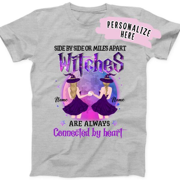 Personalized Witches Best Friend Side by Side Shirt, Halloween Sister Gift Shirt , Halloween Best Friends Shirt