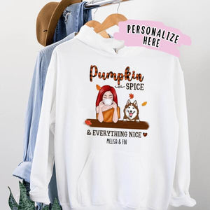Personalized Dog Mom Fall Premium Hoodie, Gift For Dog Lovers