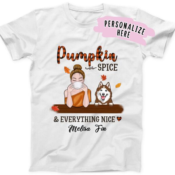 Personalized Dog Mom Fall Premium Shirt, Gift For Dog Lovers