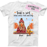 Personalized Dog Mom Fall Premium Shirt, Dog Mom Shirt, Dog Mom Gift, Gift For Dog Lovers
