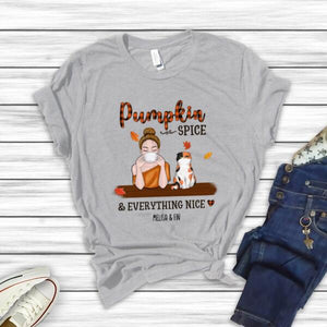Personalized Fall Cat Mom Pumpkin Spice Premium Shirt, Gift For Cat Lovers