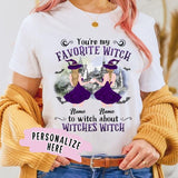 Personalized You're My Favorite Witch Best Friend Premium Shirt, Halloween Best Friends Shirt