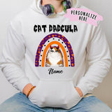 Personalized Rainbow Cat Dadcula Hoodie, Halloween Cat Hoodie