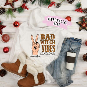 Personalized Halloween Premium Hoodie, Custom Bad Witch Vibe Halloween Gift, Gift For Her
