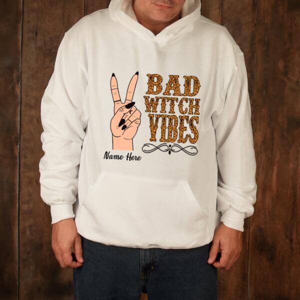 Personalized Halloween Premium Hoodie, Custom Bad Witch Vibe Halloween Gift, Gift For Her