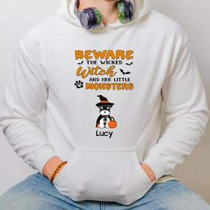 Personalized Dog Witch Halloween Premium Hoodie, Gift For Dog Lovers, Halloween Gift, Gift For Mom, Gift For Her